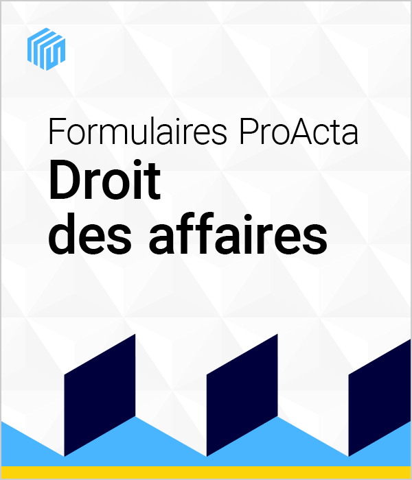 Formulaires ProActa droit des affaires