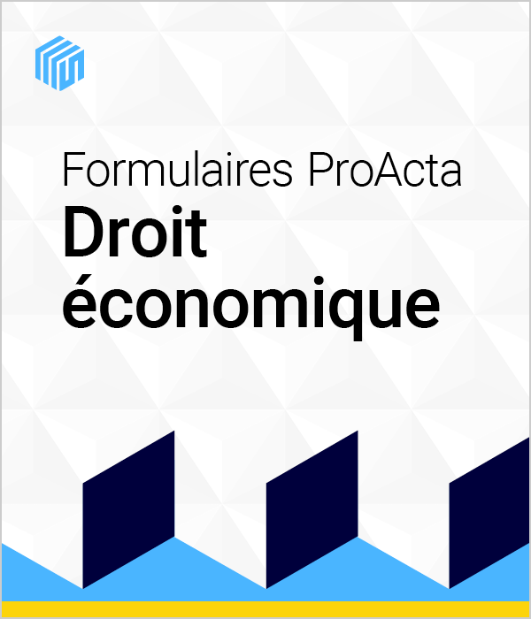 Formulaires ProActa droit économique