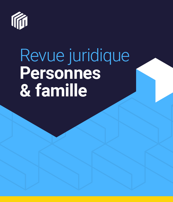 Revue juridique personnes et famille