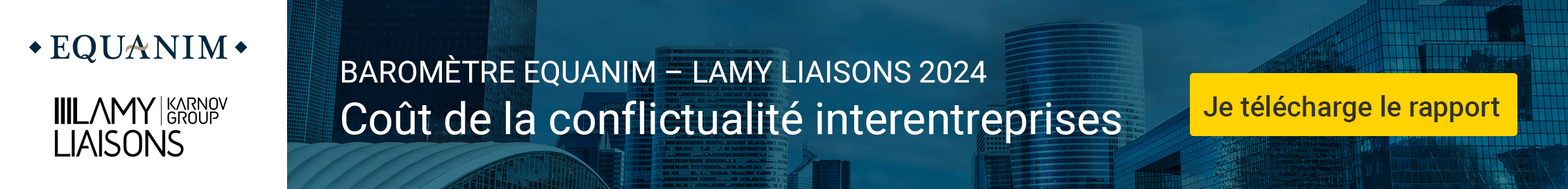 Baromètre Equanim - Lamy Liaisons 2024. coût de la conflictualité interentreprises