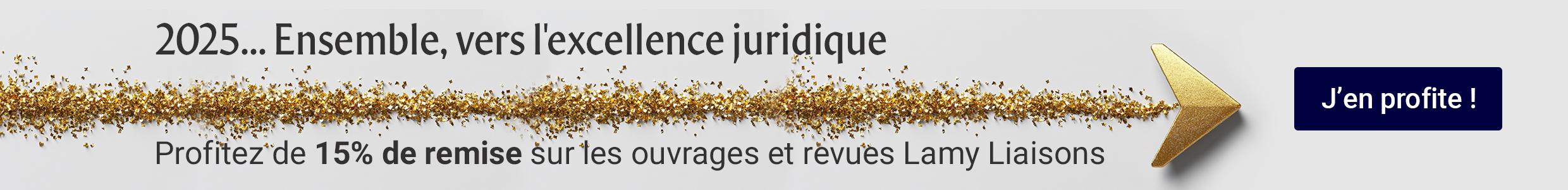 2025... Ensemble, vers l'excellence juridique. Profitez de 15% de remise sur les ouvrages et revues Lamy Liaisons