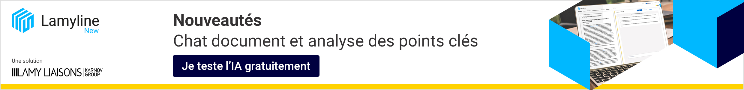 Nouveautés Lamyline New : chat document et analyse des points clés